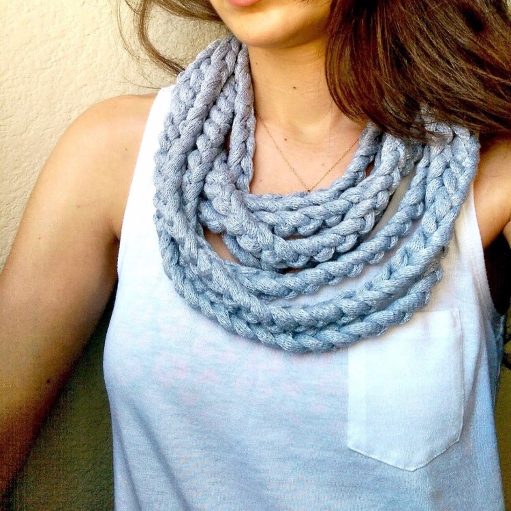 Cotton Infinity Rope Scarf - Picture 2 of 3